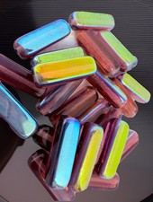 Czech Glass Fire Polished Rectangle Beads Amethyst AB 15mm Qty:12