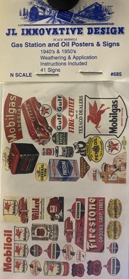 JL Innovative Design N - Gas Station and Oil Posters & Signs  - 685 - RT