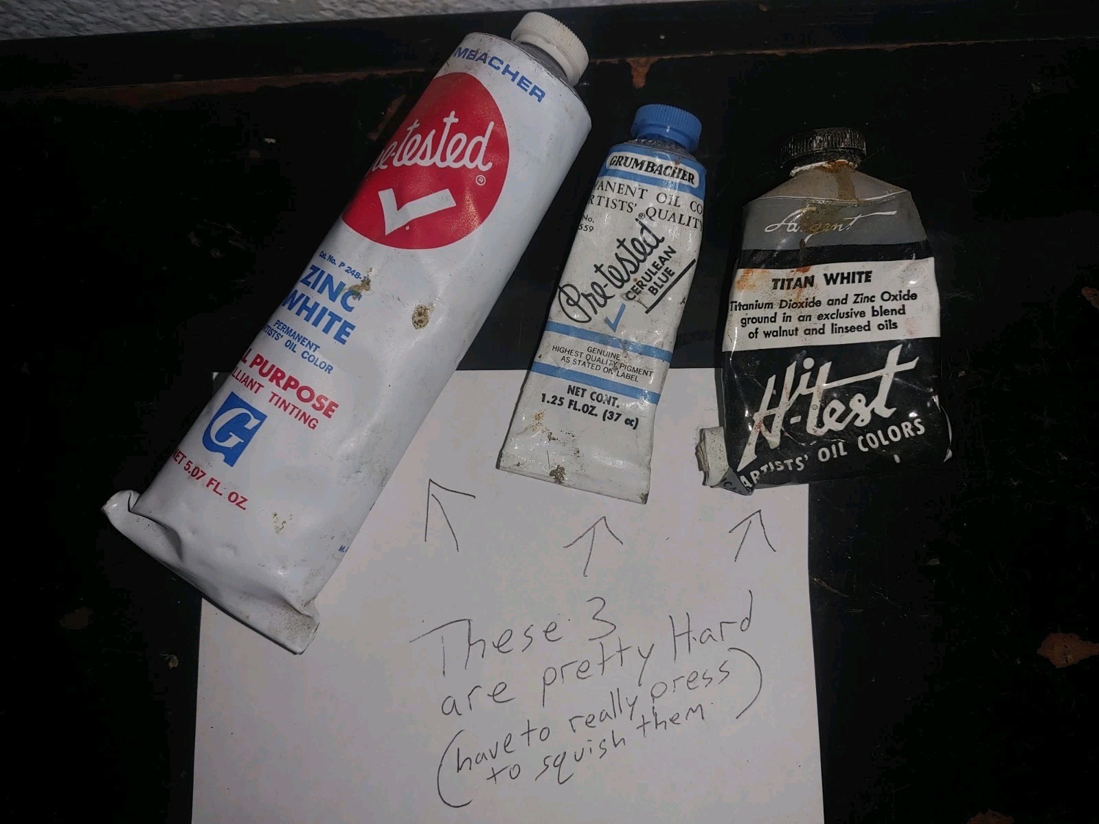 Vintage GRUMBACHER PRE-TESTED Oil Paints Mixed Lot + Sargent PREOWNED AS-IS