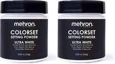Mehron Makeup Colorset Setting Powder Talc Free White Loose Setting Powder f
