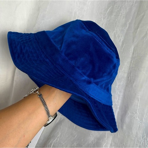 Sergio Tacchini Sovana Velour Bucket Hat Mazarine Blue Retro Tennis NWT - Picture 5 of 12