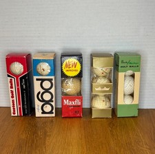 Vintage Golf Ball Lot - 5 Packs PGA, MAXFLI, Park/MacGregor, PGA-Victor- READ