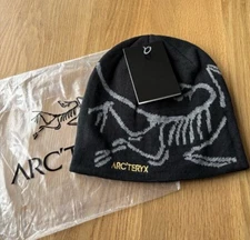 NEW Arc'teryx Merino Wool Beanie 2025 – Black Grey Bird Head Toque Hat Winter