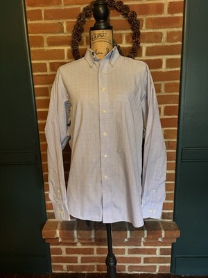 Chaps Wrinkle Free Classic Fit Dress Shirt Blue