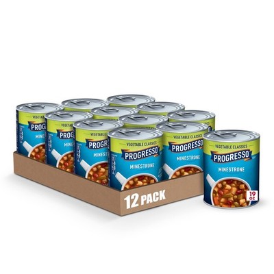 Progresso Minestrone Soup, Vegetable Classics Canned 1.58 Ounce (Pack of 12) 