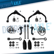 Front Upper Control Arm + Wheel Hub Bearing Tie Rod for 08-11 Jeep Liberty Nitro