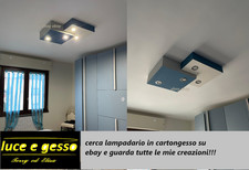 lampadario moderno con faretti e led in cartongesso Controsoffitto Plafoniera