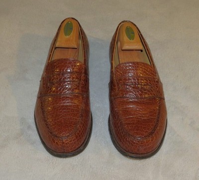 J.M. Weston 180 Brown Crocodile Leather Loafers US 9.5 D Men main image 4