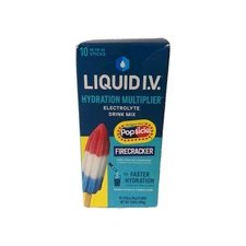 Liquid I.V.  Multiplier Hydration Powder  Firecracker Popsicle 10 Ct Exp 06/26