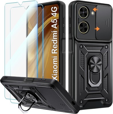 Hülle für Xiaomi Redmi A5, Ring ARMOUR Stoßfest Ständer Handy Cover + Displayschutz