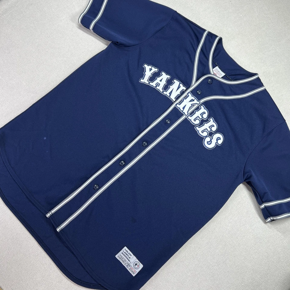 New York Yankees Jersey Mens Large Navy MLB Baseball Alex Rodriguez 13 Button - Image 4 of 4