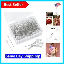 100 Pcs Floral Bouquet Pins with Rhinestone for Weddings DIY Crafts