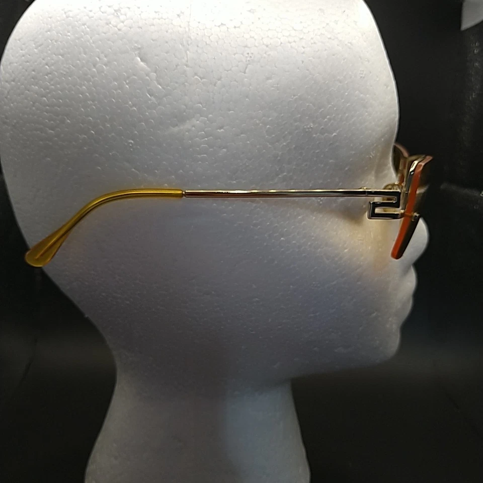 Gafas de sol vintage de diseñador VERSACE tono amarillo y dorado mod 18 COL N30/251 Italia Foto 4 de 4