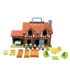 Vintage 1980 Fisher Price Little People 952 Brown Tudor House Mixed Lot