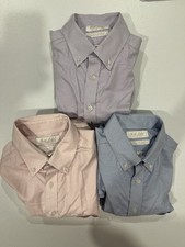 3 Roundtree  Yorke Gold Label Men  s Non-Iron EZ Wash Fitted Shirt Sz 16x33