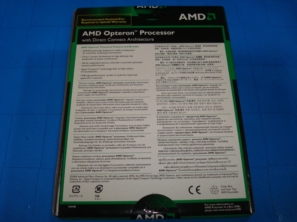 1x New AMD Opteron 252 2.6GHz Socket 940 CPU With Heatsink- OSA252FAA5BL -SEALED - Image 3 of 4
