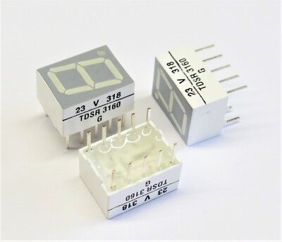 5 Stück TDSR3160 7-Segment Display common cathode 10mm red 30mA 655nm, TFK