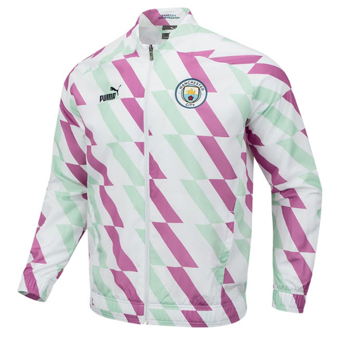 Puma Men Manchester City Pre-Match Jacket Football White Soccer Jackets  76950021