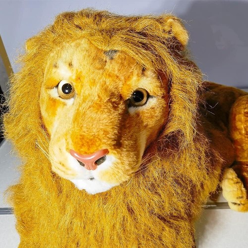 AIRROAD - Lion Plush Toy, Huge Big Stuffed Animal Toy, Cute Giant Lion Stuffed - Picture 5 of 7