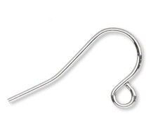 Ear Wire, Stainless Steel 21 Gauge 11mm Fishhook Earrings with Open Loop 100 
