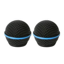 2 PCS Ball Head Vocal Microphones Grille Windscreen Fits Shure Mics Beta58A SM58