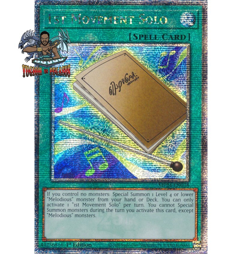 Yugioh! 1x 1st Movement Solo MP24-EN038 Quarter Century Secret Rare 1st Ed NM Yugioh! 1x 1st Movement Solo MP24-EN038 Quarter Century Secret Rare 1st Ed NM
