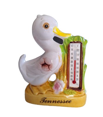 Vintage + Rare  Duck Design  Made In : Japan Thermometer TENNESSEE figurine  