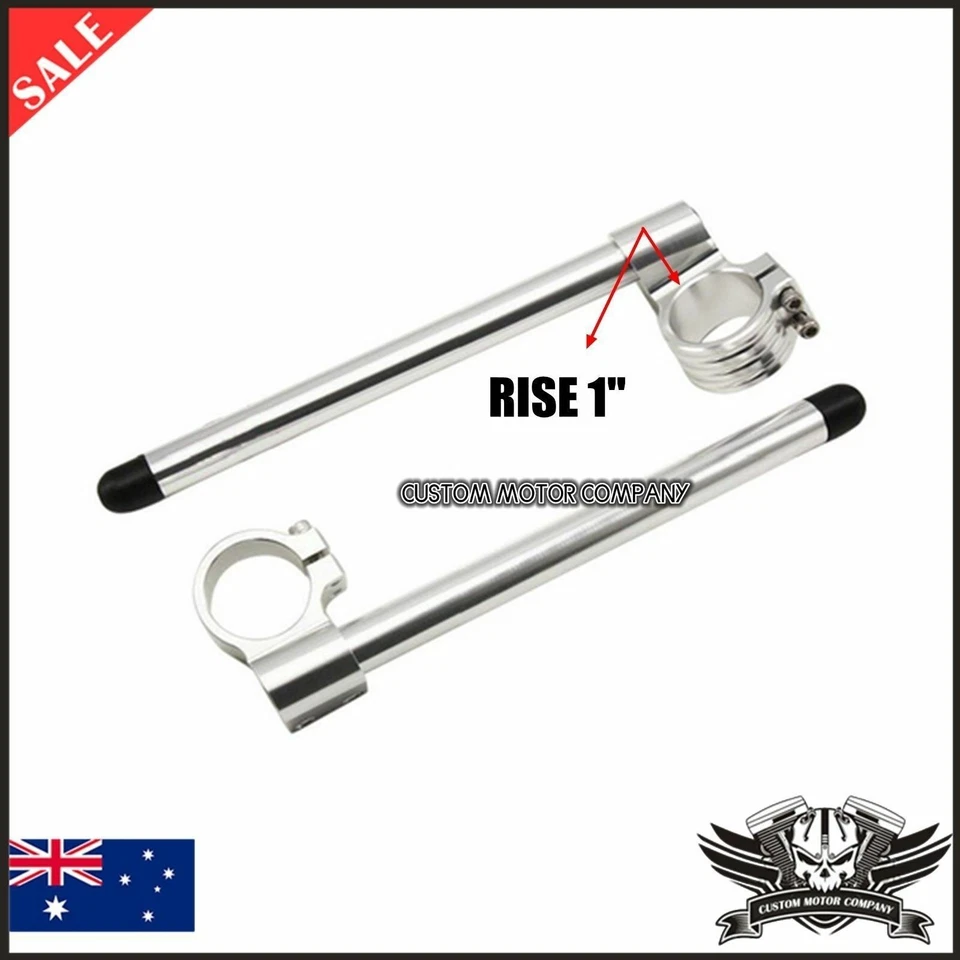 2X Clip On Riser Negro Manillar Ducati Supersport 750 1000 SS 50mm Tubo Horquilla Foto 2 de 4