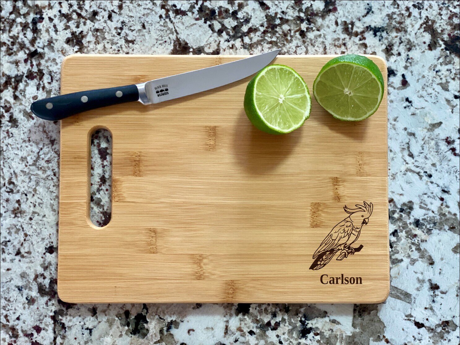 Cockatoo Parrot Bird Cutting Board | Bird Charcuterie Board | Custom Serving