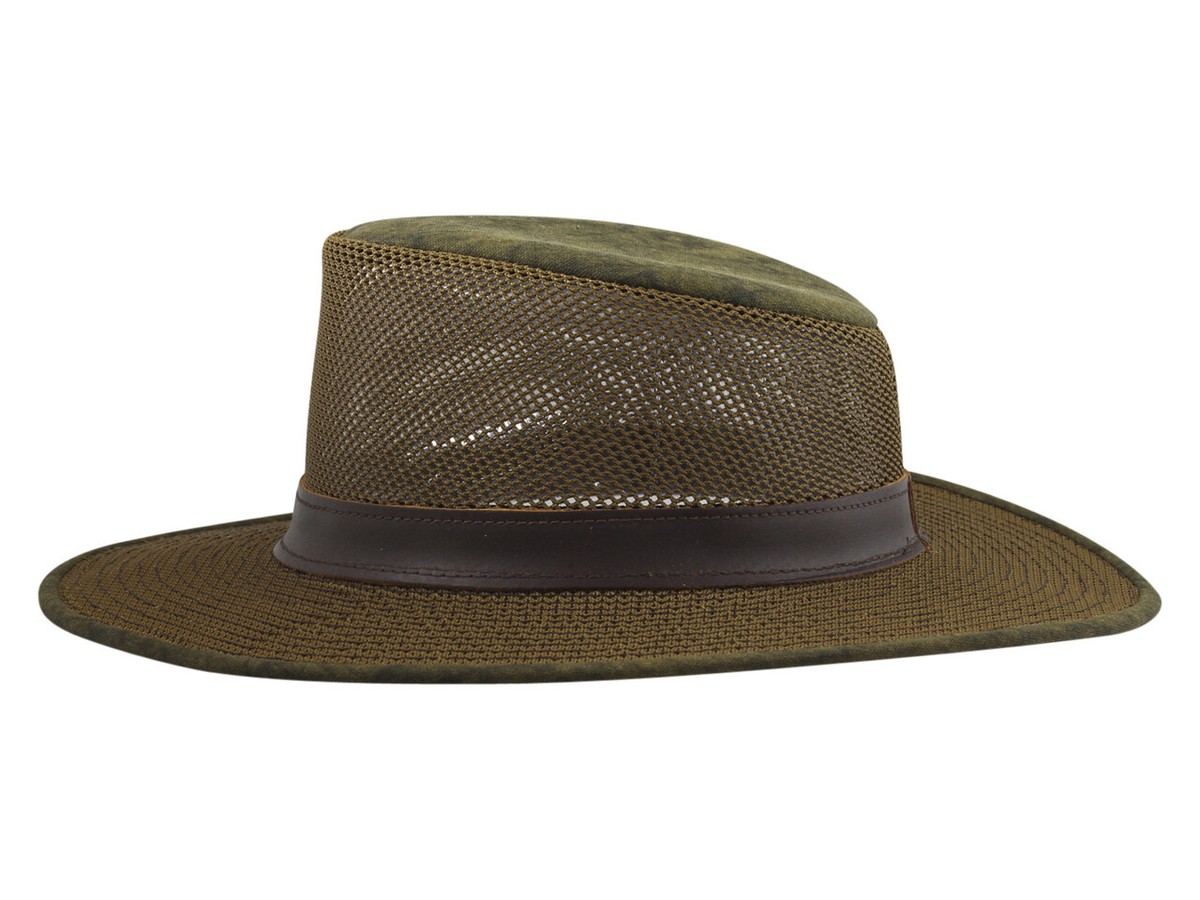 NWT Henschel Cream Italian Linen Mesh Lightweight Unisex Breezer Safari Hat SZ M Henschel Polycotton Packable Mesh Breezer Safari Hat (Men  main image 2