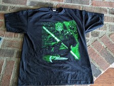 Vintage Rare Star Wars Sith Darth Maul Green Graphic Tee Shirt Size XL