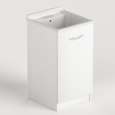 Mobile lavatoio in legno bianco Lavatoi lavanderia con vasca e sifone made italy