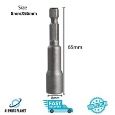 Magnetic Nut Driver Set 6mm to 13mm Socket 1/4 Inch Hex Shank Screwdriver Bit