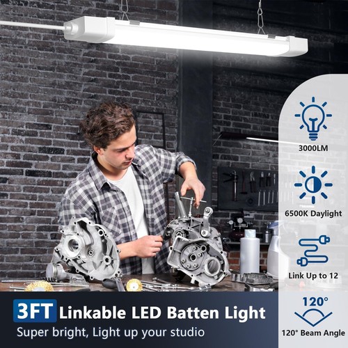 Lampada LED per ambienti umidi lampada per vasca luce 60/90/120/150 cm incl. tubo T8 IP65 - Foto 181 di 195