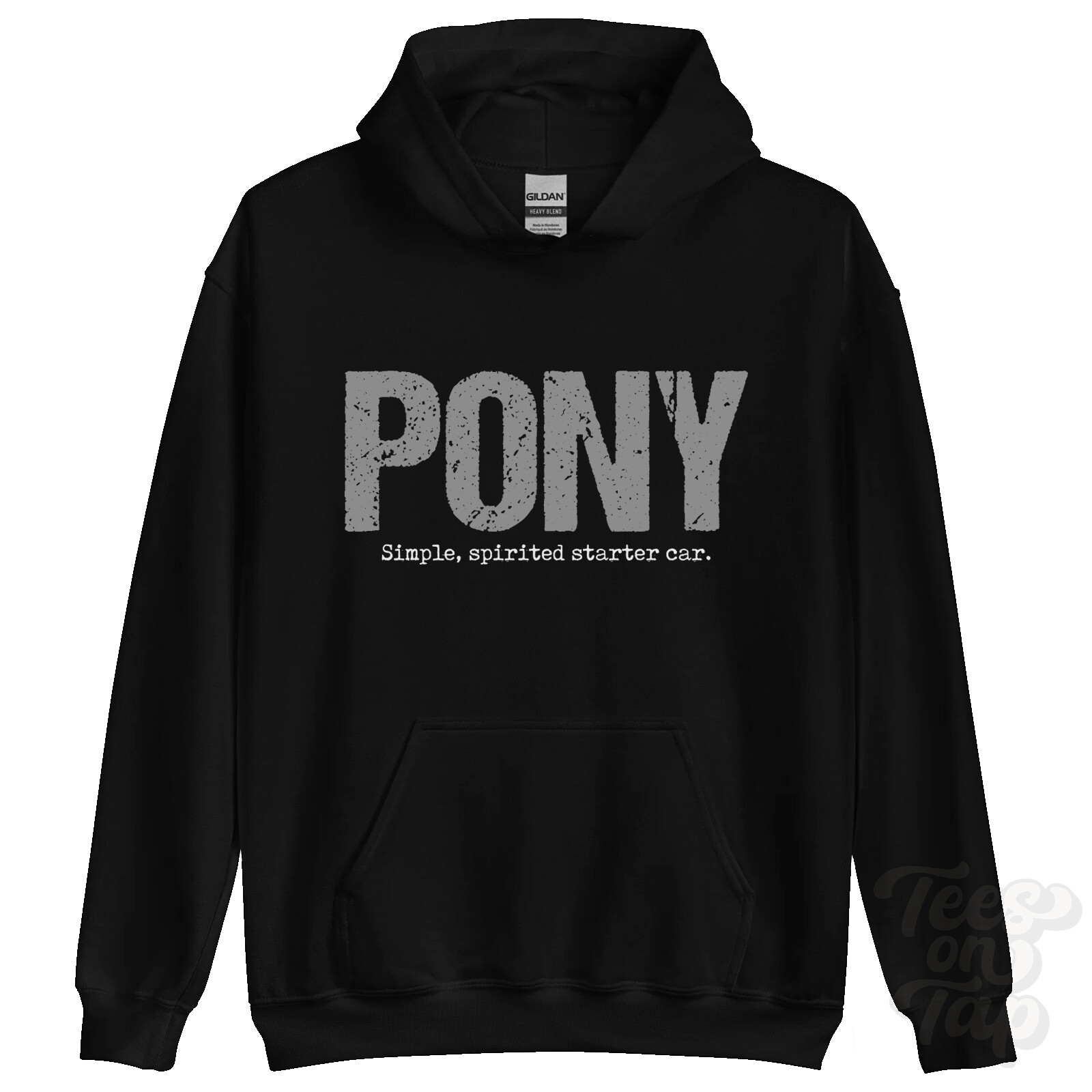PONY: Felpa con cappuccio semplice e vivace starter auto autista regalo