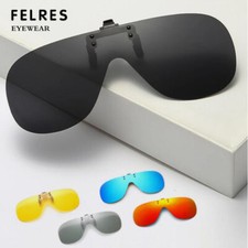Clip On Flip Up Siamese Lens Polarized Sunglasses For Men Women Outdoor Glasses