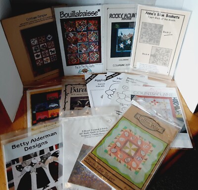 Quilt Patterns Lot of 12 - Various Artists - New in Packaging