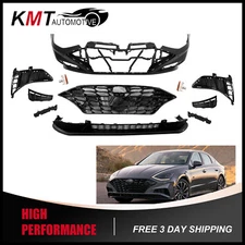 New Complete Front Bumper Cover Grille Kit For 2020-2023 Hyundai Sonata SEL