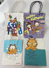 Vintage Garfield Lot of 4 Gift Bags