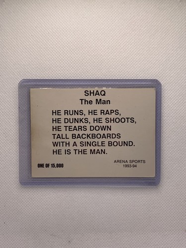 1993-94 Arena Sports Basketball SHAQ THE MAN Shaquille O’neal GOLD /15K - Picture 2 of 7