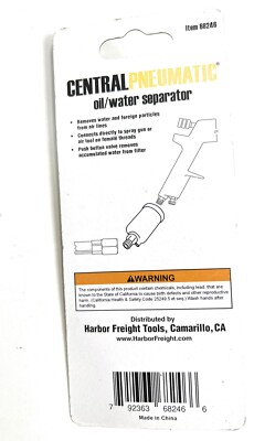 Central Pneumatic Oil Water Separator 1/4