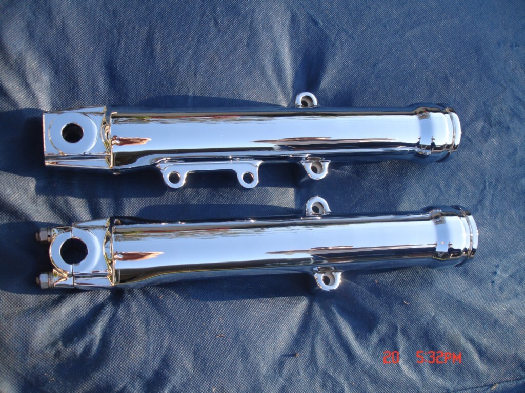 0llx4l❤︎ HARLEY Chrome Fork Sliders Legs Dyna Wide Glide 00-05 EXCHANGE