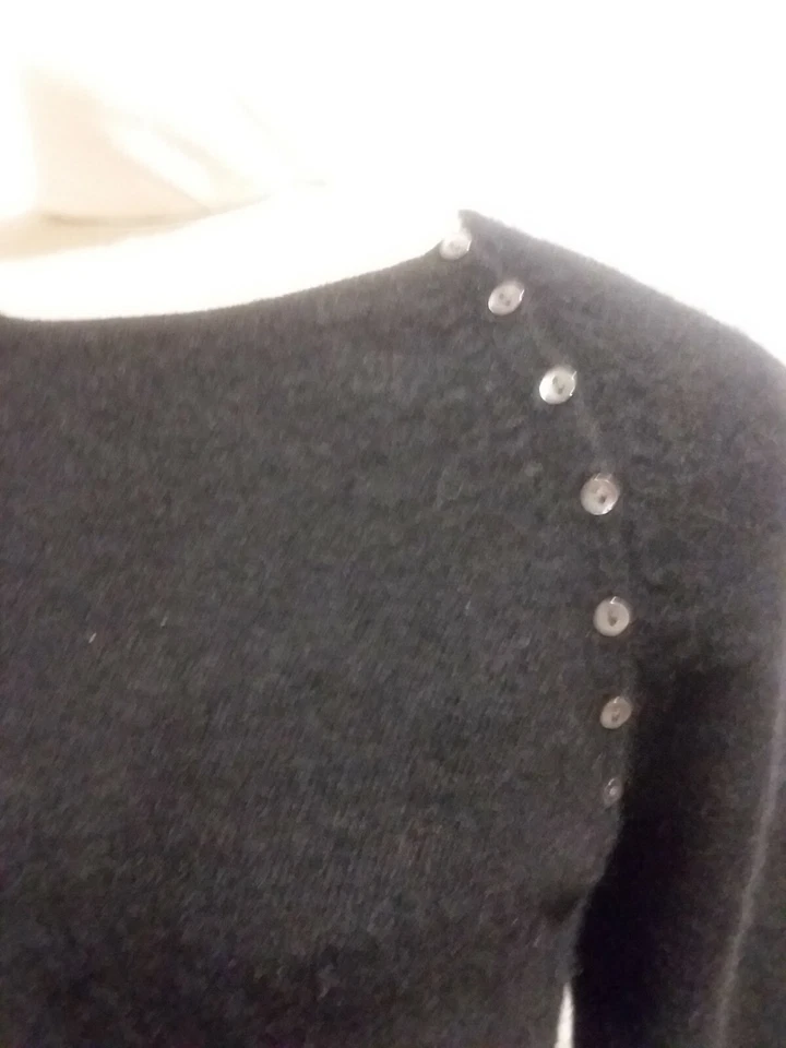 women's EASEL black knit cashmere sweater  - Image 2 of 4