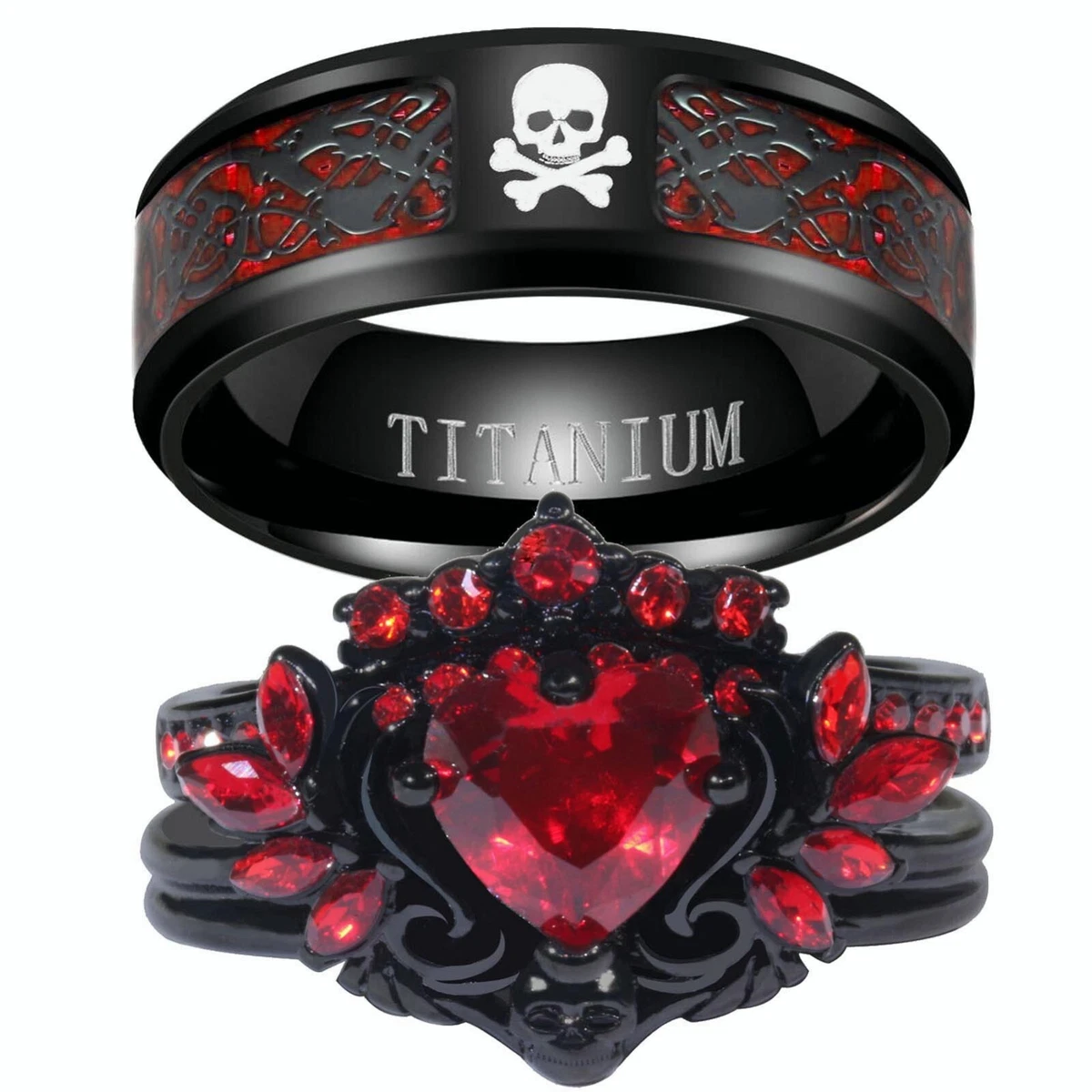 Matching skull deals rings