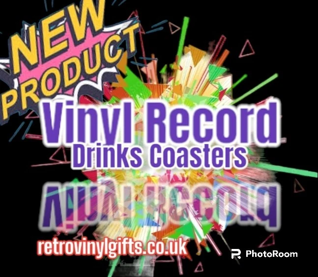 DRINKS COASTERS - Upcycled Vinyl SINGLES Records Great Songs / Artists (LIST 3.) - Image 4 of 4