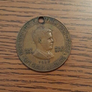 Vintage Lucky Lindbergh Spirit of St. Louis 1927 New York to Paris Pendant
