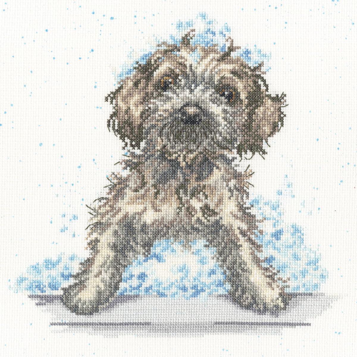 Bothy Threads counted cross stitch kit ""Bubbles And Barks"", XHD130, 26x26cm, DIY