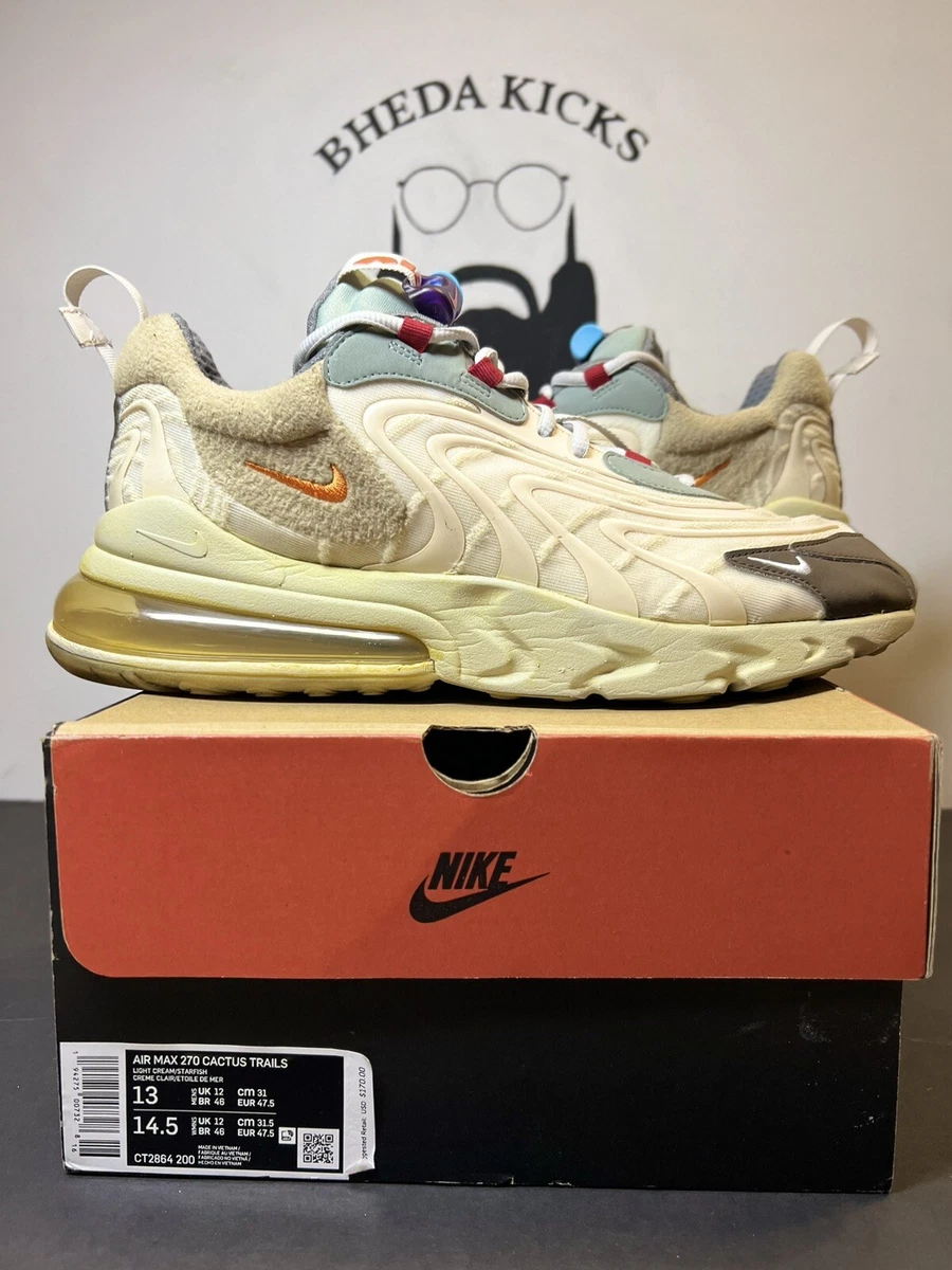 Nike Air Max 270 React ENG Travis Scott Cactus Trails Men Size 13 | eBay