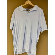 Banana Republic Luxe Touch Performance Polo Shirt Light Blue Classic Fit L