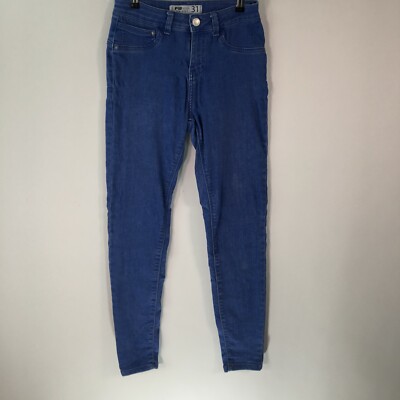 FB Sister Womens Casual Regular Fit Mid Rise Skinny Blue Denim Jeans 31